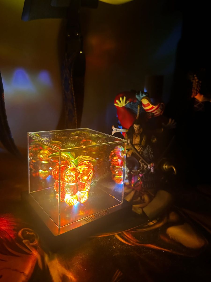 Mera Mera no Mi in its case, lit warm
