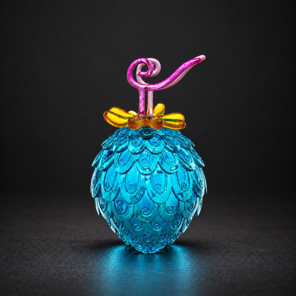 Uo Uo no Mi resin collectible on charcoal