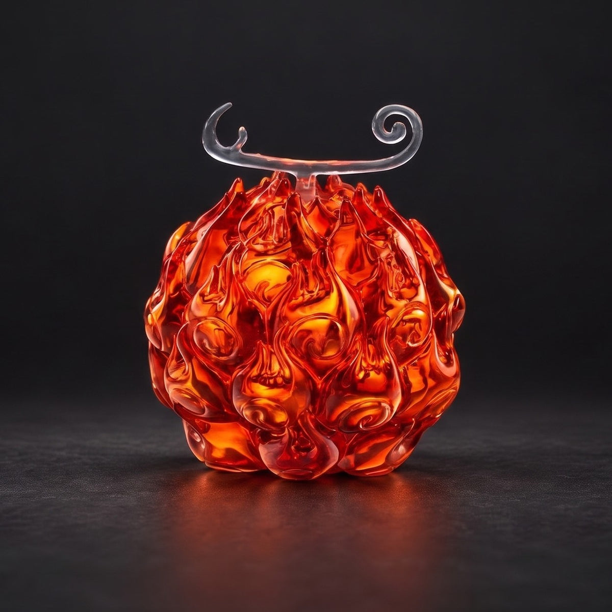 Mera Mera no Mi resin collectible on charcoal